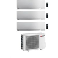 Mitsubishi Climatizzatore Trial Split Kirigamine Zen MSZ-EF Silver 9+9+12 con MXZ-3F68VF Inverter R32 WiFi Classe A++