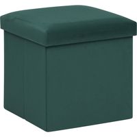 Atmosphera Tess pouf pliant vert cèdre 38x38x38 cm