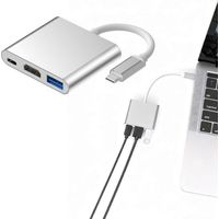 Adaptateur USB-C vers HDMI, adaptateur pour Mac HDMI, adaptateur USB-C multiport avec sortie HDMI 4K pour MacBook Pro, Google Chromebook, HP et Samsung S9+