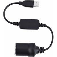 Convertisseur de prise allume-cigare USB A mâle vers 12 V