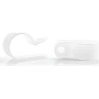 WKK Klemmschelle 1/8 Zoll - Rohrschelle für Kabel und Rohre, Schlauchhalter Wand, Polyamid transparent