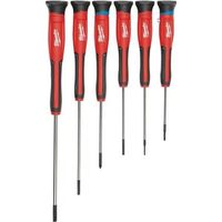 Milwaukee 6-teiliges Präzisionsschraubendreher-Set Schwarz und Rot