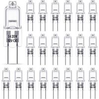 Ampoule Halogene G4 12V 20W, Ampoule G4, Ampoule Halogène Dimmable G4, 2800K, Base G4 BI-pin Capsule Transparente pour Lustres en Cristal