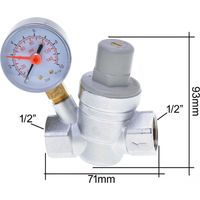 Réducteur De Pression Eau 1/2″ Femelle Avec Manomètre – Pour Tuyau 15 Mm