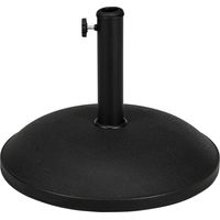 Pied de parasol rond 25 kg support parasol en ciment pour terrasse piscine patio jardin Ø 49 x 37 cm noir