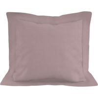 Taie d'oreiller en coton 57 fils 63x63 cm UNI vieux rose, par Soleil d'ocre