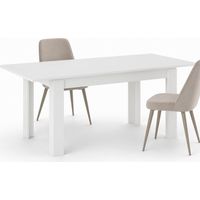 Tavolo da Pranzo 120x80 Allungabile fino a 170 cm Rettangolare in Legno Bianco