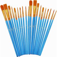 Paint Brushes Set, 2Pack 20 Pcs Paint Brushes for Acrylic Painting, Oil Watercolor Acrylic Paint Brush, Artist Paintbrushes for Body Face Rock Canvas, Kids Adult Drawing Supplies