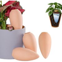 Oyas A Planter Terre Cuite, Lot de 4 Ollas Arrosage Automatique et Ecologique pour Plante d'Intérieur et d'Extérieur, Cône en Argile d’arrosage, Oyas a Enterrer Terracotta