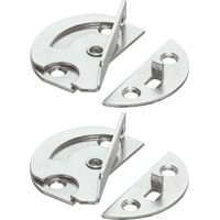 Cyclingcolors – Fermeture rotative pour rallonge de table – Charnière ronde en acier zingué – À enfoncer ou visser sous le plateau – Diamètre 48mm, hauteur 15mm