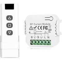 Kit de commande de volet roulant sans fil - Interrupteur sans fil pour volets roulants - Montage facile - Portée jusqu'à 100 m - Blanc