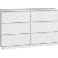 Selsey MALWA - Cómoda de seis cajones -120 cm - blanco