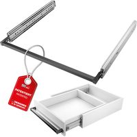 SOTECH VarioSlide Pat. Schubladenauszug Komplettset bis 200 kg Einhandverriegelung schwarz eloxiert für Schubladen mit Front bis 600 mm Breite, Caravan, Fahrzeugbau - KV2-200-H76-600 EH 600 mm