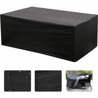 Housse lounge, table rectangulaire Oxford pour salon de jardin protection UV (213 x 132 x 74 cm)