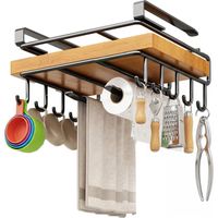 Mensola Sottopensile Cucina Con Ganci E Porta Rotolo Salvaspazio