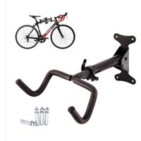 Support mural pour vélo – Acier mécano-soudé – Charge max 30 kg – Éloignement réglable 34-40 cm – Compatible cadres 24’’ à 29’’ – Feroce
