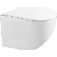 kielle Gaia - Inodoro suspendido con asiento SoftClose, Rimless, blanco 30115003
