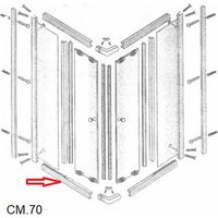R PROFILO INFERIORE LATO 70 X BOX DOCCIA CRISTALLO TRASP.MM.6 CM.70X90LUSSO