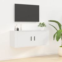 vidaXL Wall Mounted TV Cabinet White 100x34,5x40 cm