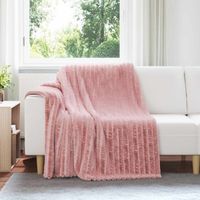 vidaXL Throw Blanket Pink 200 x 150 cm Fleece
