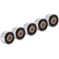 vhbw 5x Thermal Ribbon compatible with Citizen CL-S703, CL-S700 Label Printer, 40 mm x 300 m, Wax-Plus, Black