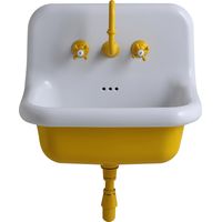 Lavabo in ceramica School Style 60 cm - True Colors - Giallo senape (Giallo Senape)