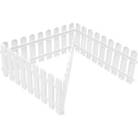 Kunststoffzaun Weiß 4 Stück 50mm Hoch 20mm Breit für Garten