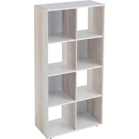 Scaffalatura a Cubo Libreria Moderna Mobiletto Multiuso a Scomparti 4 Bianco