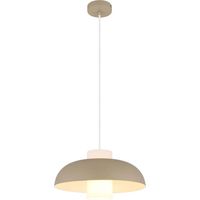 Pendelleuchte Hängelampe sandfarben Esstischlampe Küchenleuchte, Glas opal, 1x E27, DxH 38 x 120 cm