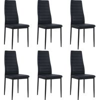 Lot de 6 Chaises de Salle à Manger en PVC Chaise de Cuisine Moderne Chaises