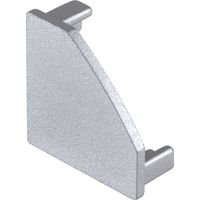 Bilton LED Profil Endkappe BLine-S Cor passend zu Led Eckprofil RAL 7035, Kunststoff alufarbig