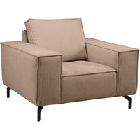 Fauteuil en velours côtelé camel PUEBLO Casita