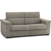 Canapé-lit 2 Places Rigole, Déhoussable, Coffre Made in Italy, 95x185 cm Noir Tourterelle