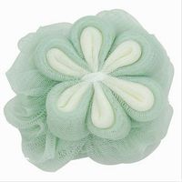 Spugna A Rete Bagno Per Doccia Con Fiore Morbida Esfoliante Scrubber Verde 79584