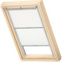 VELUX Original Store Duo Occultant et Tamisant (DFD), Cadre Argenté, UK08 Blanc