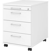 bümö office Rollcontainer - 3 Materialschubladen Weiß