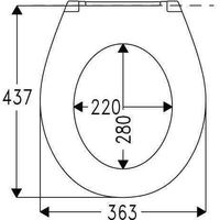 HARO asiento inodoro Lago blanco bisagra de arco acero inoxidable B0302Y