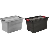 Caja de almacenamiento keeeper eckhart 52l apilable resistente