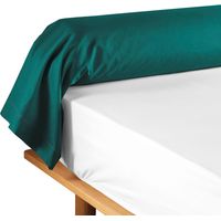 Taie de traversin 85 x 185 cm uni 57 fils lina +point bourdon Emeraude