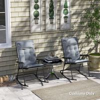 2er Set Auflage für Sonnenliege Wasserabweisend Liegenauflage für Gartenliege Polsterauflage für Strandliege Liegestuhl Kissen Polster für Gartenmöbel Auflagen 50x116x5 cm, Hellgrau