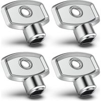 Lot de 4 Clé de purge Radiateur 5 mm Universel Zinc Nickelé Chauffage