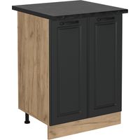 Mueble bajo de cocina R-Line, Antracita casa de campo, 60 cm , ET Antracita, Vicco