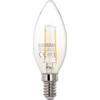 Ampoule e14 (slim) candle classic led 2w 2700k 250lm transparent