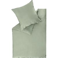 SCHÖNER WOHNEN Satin Bettwäsche PLAIN - 1 Stück 155x220 cm, Grün