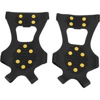2PCS 10 Crampons à dents Crampons d'escalade sur neige en extérieur Crampons antidérapants pour chaussures Crampons à glace pour l'alpinisme et la randonnée M (36‑41)