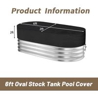 Couverture de piscine ovale de 1,8 m (1 pièce), imperméable, résistante au soleil et à la poussière, adaptée aux terrasses de jardin extérieures