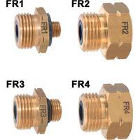 Kit de 4 adaptateurs raccords gaz européens – Filetage plomberie – Fixation rapide – Compatible avec bouteilles de gaz France, Allemagne, UK – GOK