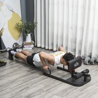 Machine à squat 3 en 1 acier ajustable - équipement musculation à - jambes et pompes - multifonction abdos - structure de couleur noire