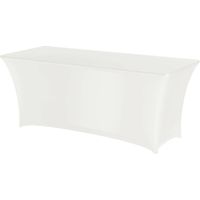 Rechteckige Tischdecke ohne Bügeln 183x760cm Jerseystoff weiß - Hendi 814420