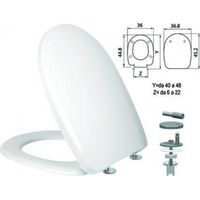 Toilettensitz aus Duroplast „Aqua“ mit Edelstahlscharnieren H341 – Ferr 410823.